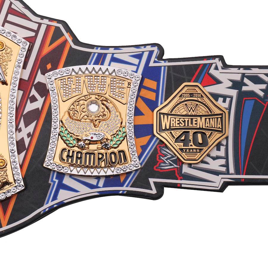 WWE Spinner 40 Years Of WrestleMania Replica Title Belt Championship Belt WWF Belt