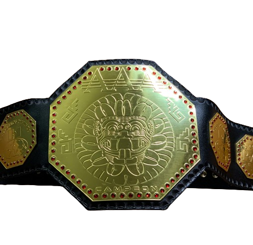 AAA Mega Campeon Mexico Wrestling Championship Title Replica Belt 2MM Brass