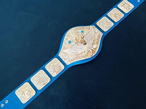Bob Backlund era Adult World Heavyweight Wrestling Championship Replica Belt Blue Strap