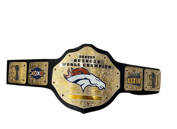 DENVER BRONCOS NFL Championship Wrestling Belt Championship Belt WWF Belt