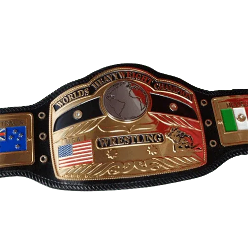 Worlds Heavy Weight Championship belt with Block Logo Championship Belt WWF Belt