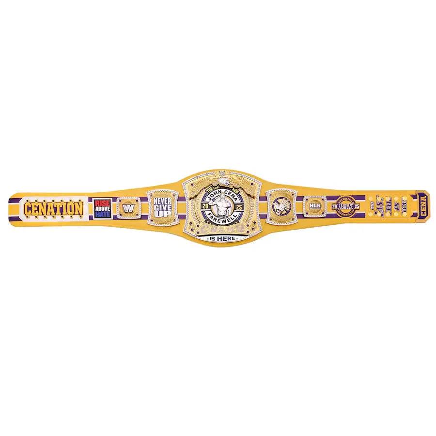 WWE John Cena Farewell Tour 2025 Bakersfield Spinner Championship Belt Championship Belt WWF Belt