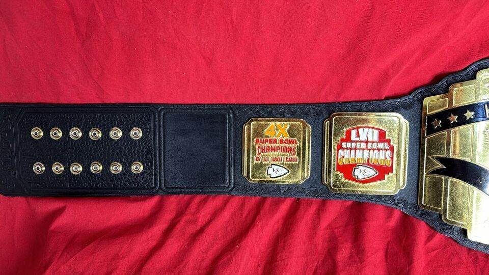 Kansas City Chiefs Super Bowl LVIII Champions NFL Championship Belt Championship Belt WWF Belt