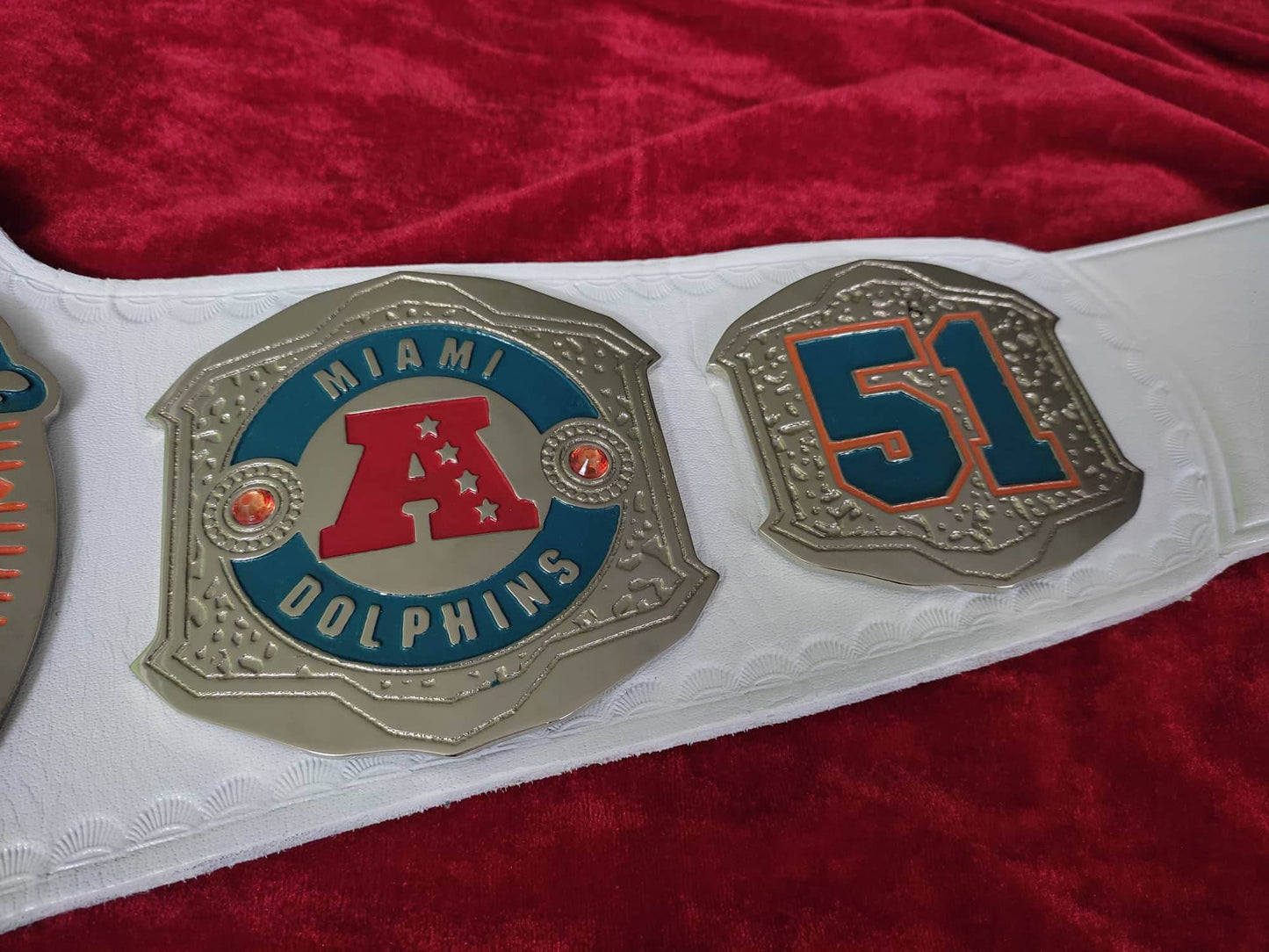 Miami Dolphins Custom fan Championship Belt Championship Belt WWF Belt