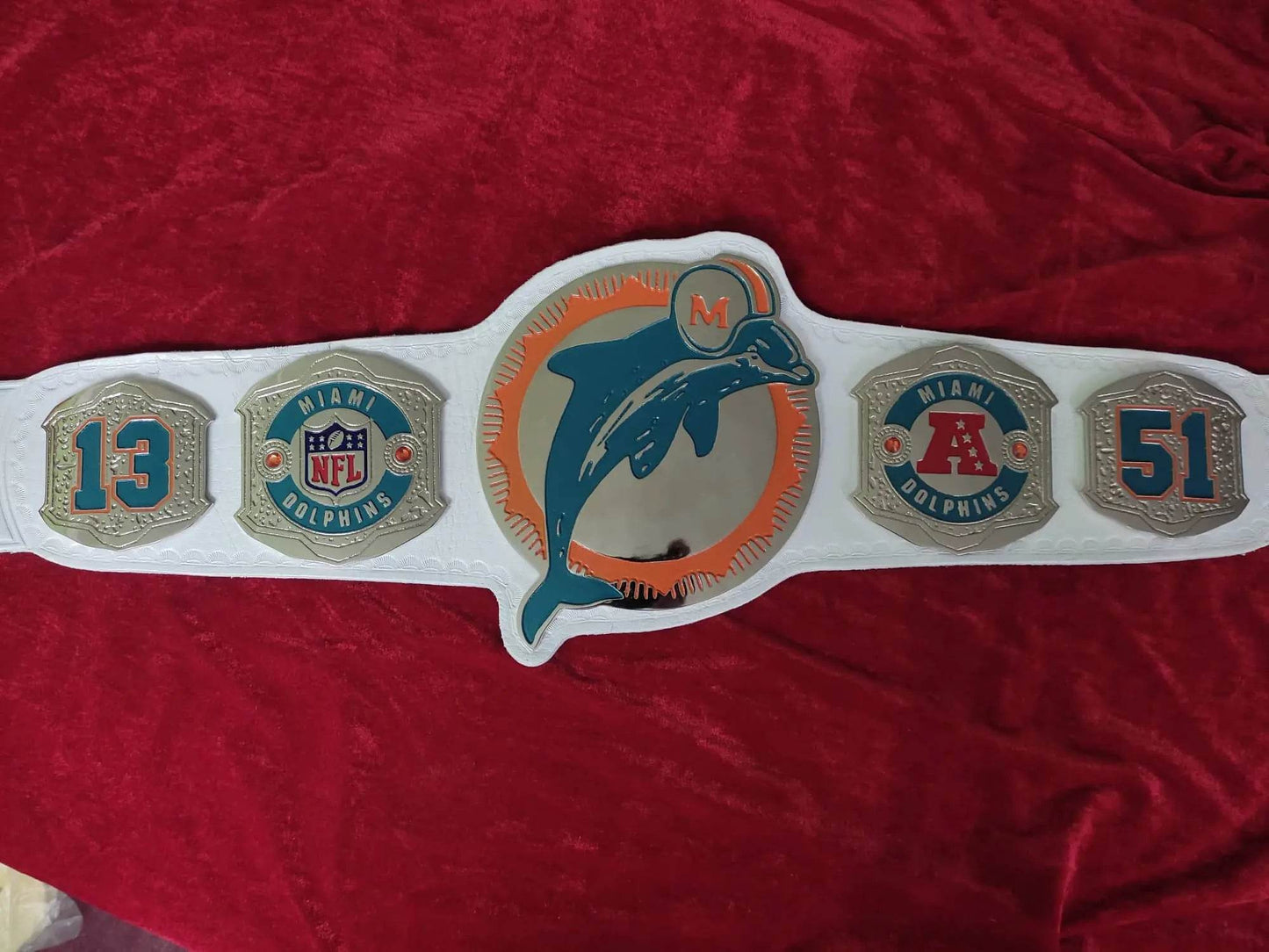 Miami Dolphins Custom fan Championship Belt Championship Belt WWF Belt