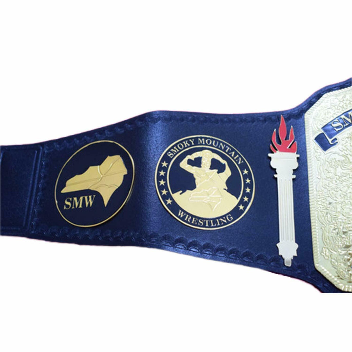New SMW Smoky Mountain Heavyweight Championships Wrestling Belt Replica Metal Plates Adult Size Belts