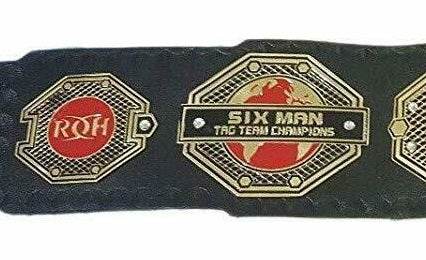 ROH Six Man World Tag Team Wrestling Champion Belt Championship Belt WWF Belt