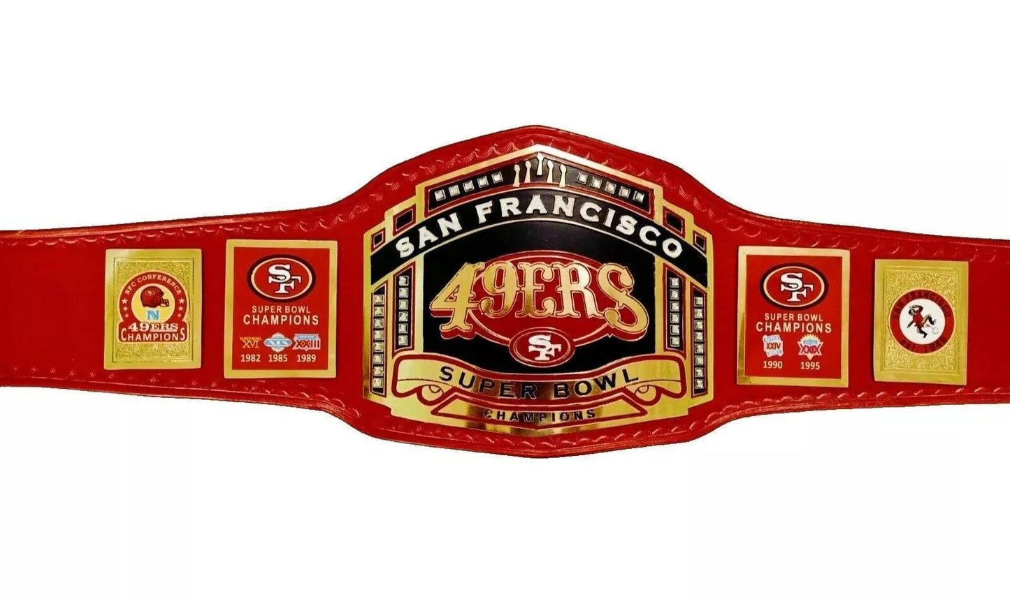 San Francisco 49ers SF Super Bowl Championship Belt Championship Belt WWF Belt
