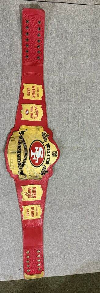 San Francisco SF 49ers Super Bowl NFL Championship Title Belt Championship Belt WWF Belt