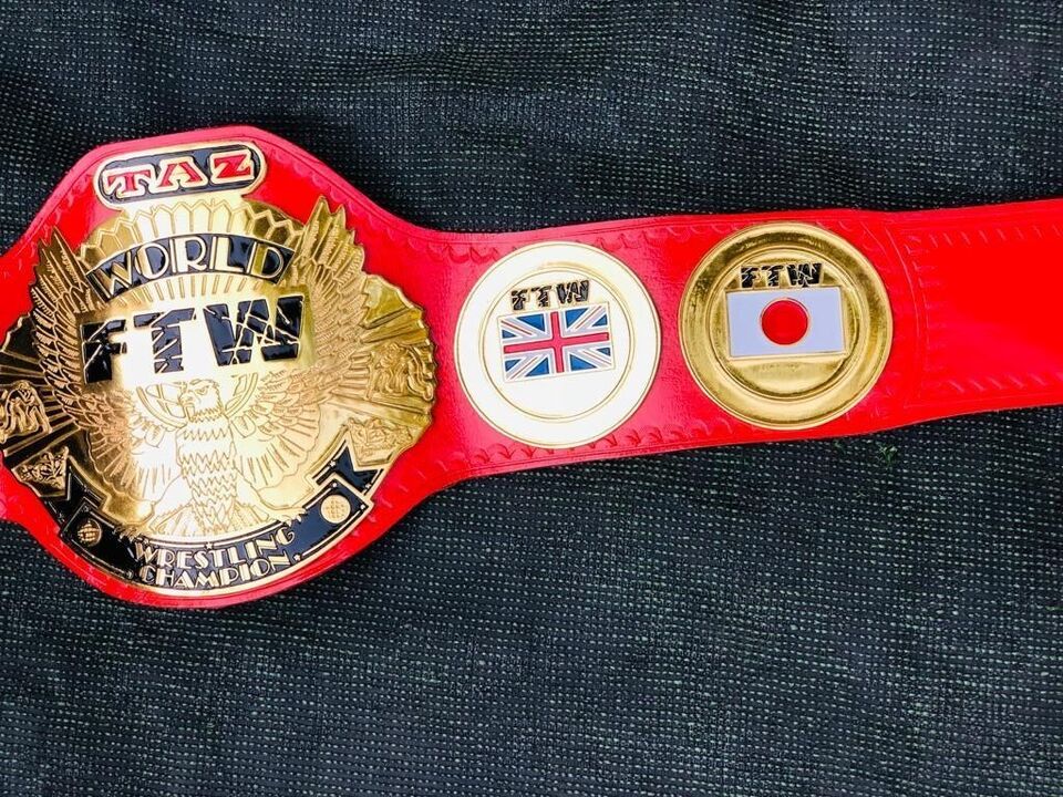 TAZ FTW World Wrestling Championship Replica Belt 2mm brass adult size