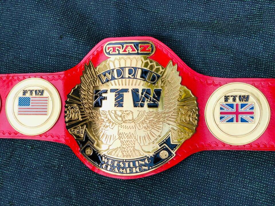 TAZ FTW World Wrestling Championship Replica Belt 2mm brass adult size
