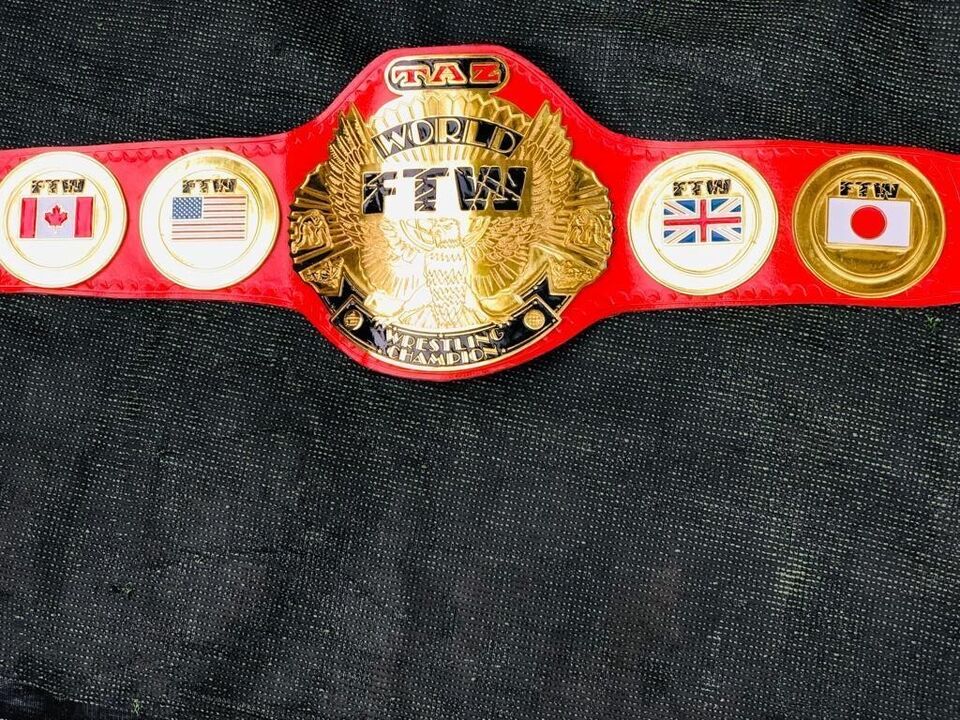 TAZ FTW World Wrestling Championship Replica Belt 2mm brass adult size