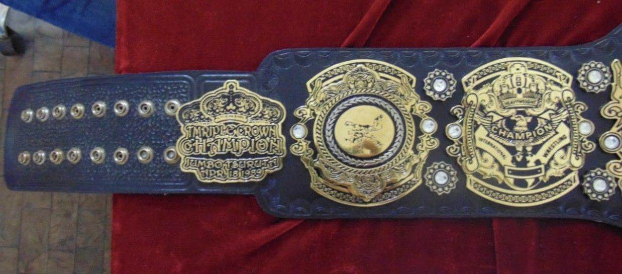 Triple Crown World Heavyweight Championship Leather Belt Championship Belt WWF Belt