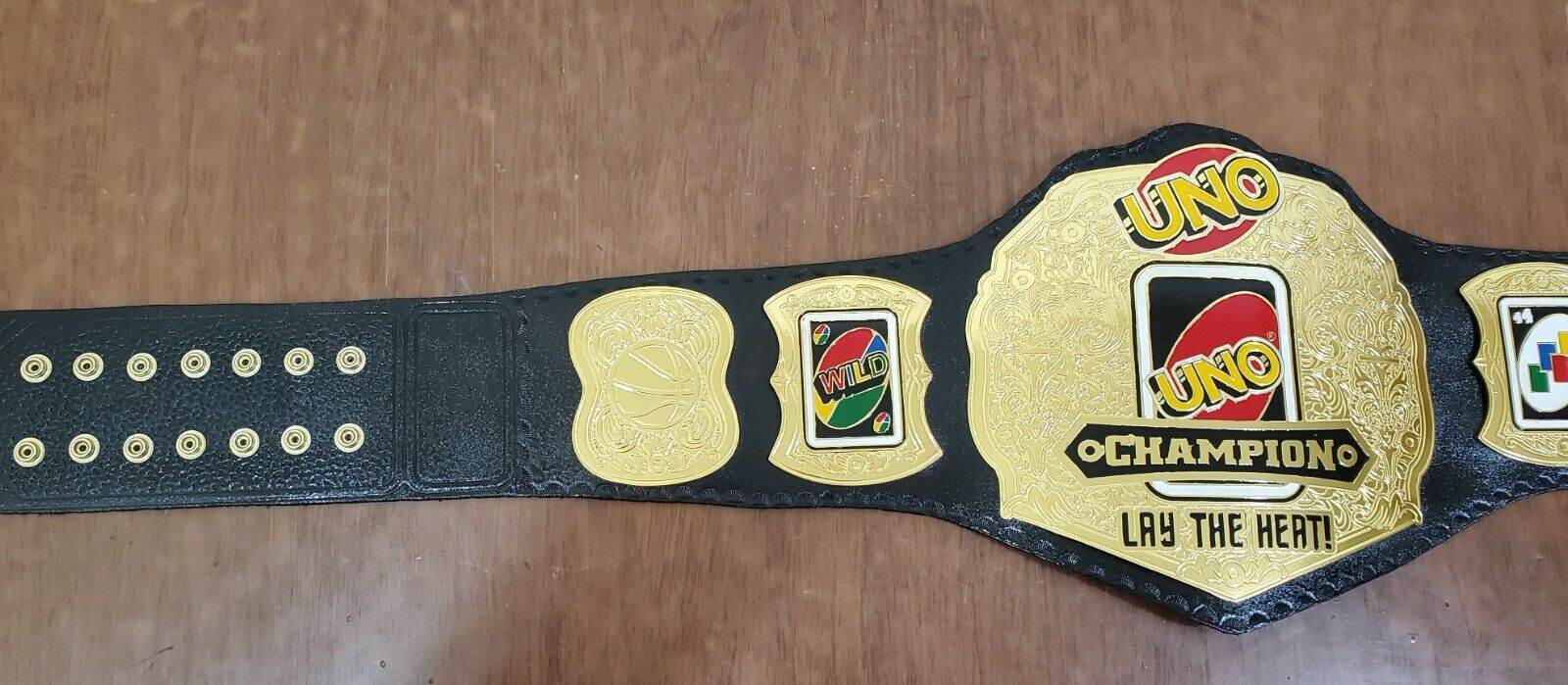 UNO Lay The Heat Champion Belt Replica Adult Size Championship Belt WWF Belt