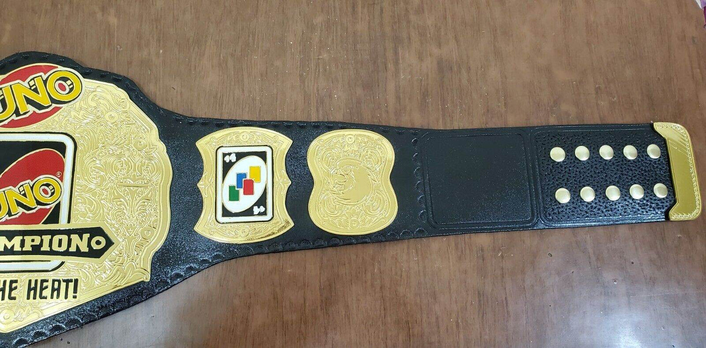 UNO Lay The Heat Champion Belt Replica Adult Size Championship Belt WWF Belt