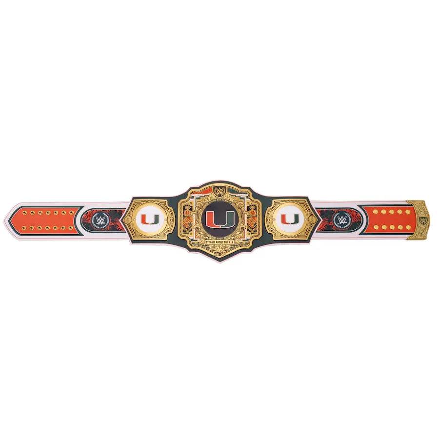 WWE Miami Hurricanes College Legacy Championship Title Belt Championship Belt WWF Belt