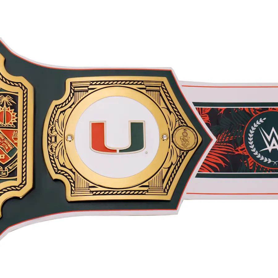 WWE Miami Hurricanes College Legacy Championship Title Belt Championship Belt WWF Belt