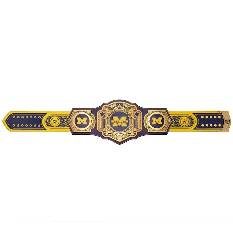 WWE Michigan Wolverines College Legacy Championship Title Belt Championship Belt WWF Belt