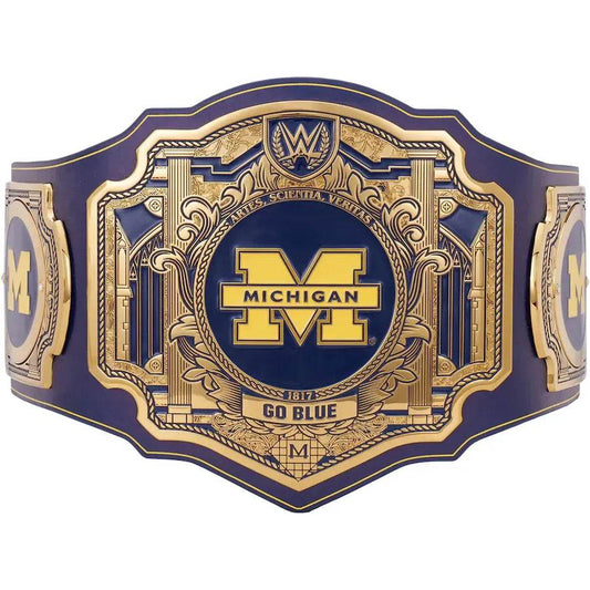 WWE Michigan Wolverines College Legacy Championship Title Belt Championship Belt WWF Belt