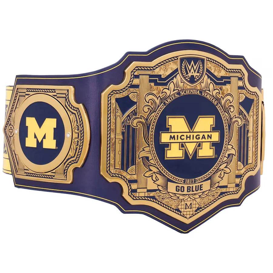 WWE Michigan Wolverines College Legacy Championship Title Belt Championship Belt WWF Belt