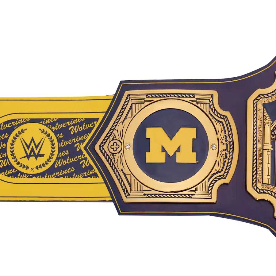 WWE Michigan Wolverines College Legacy Championship Title Belt Championship Belt WWF Belt