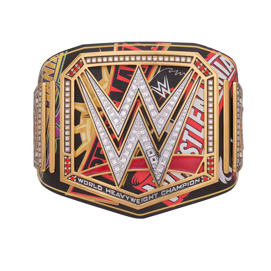 WWE Modern Era 40 Years Of WrestleMania Replica Title Belt Championship Belt WWF Belt