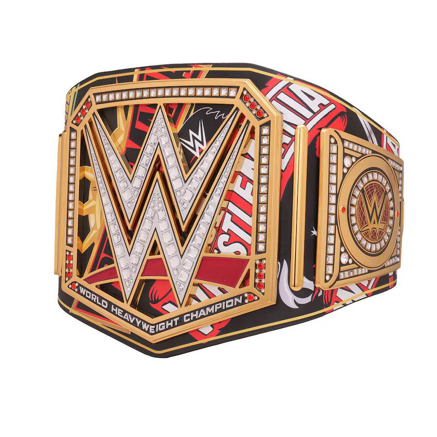 WWE Modern Era 40 Years Of WrestleMania Replica Title Belt Championship Belt WWF Belt