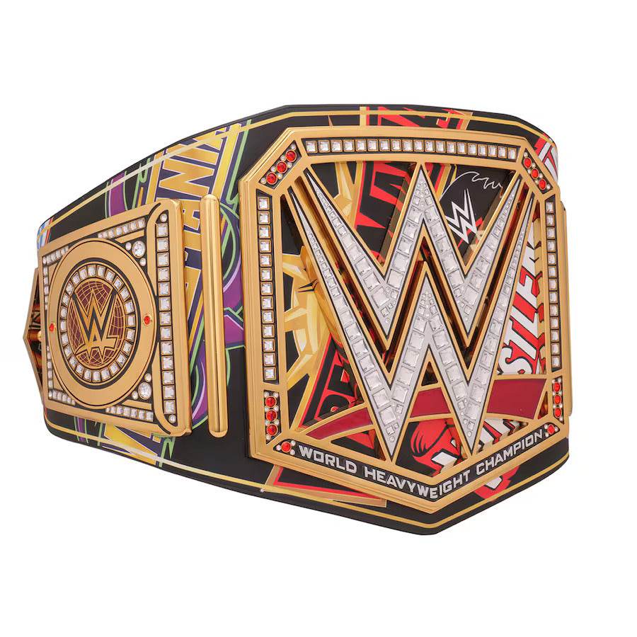 WWE Modern Era 40 Years Of WrestleMania Replica Title Belt Championship Belt WWF Belt