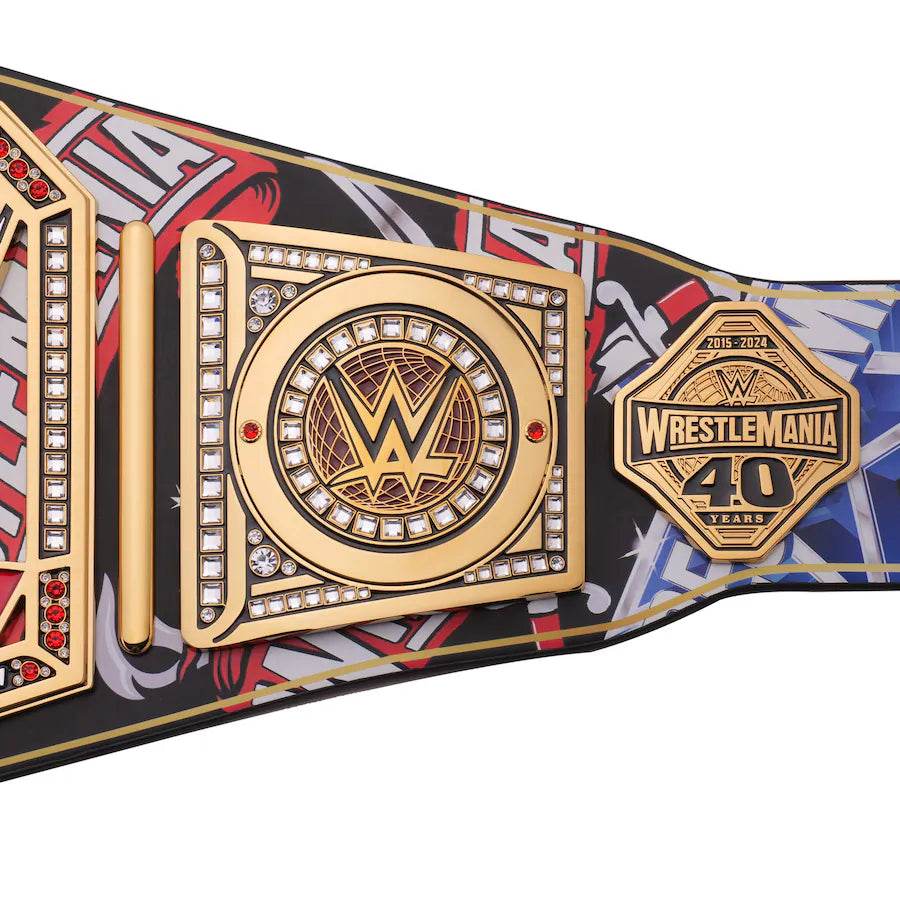 WWE Modern Era 40 Years Of WrestleMania Replica Title Belt Championship Belt WWF Belt