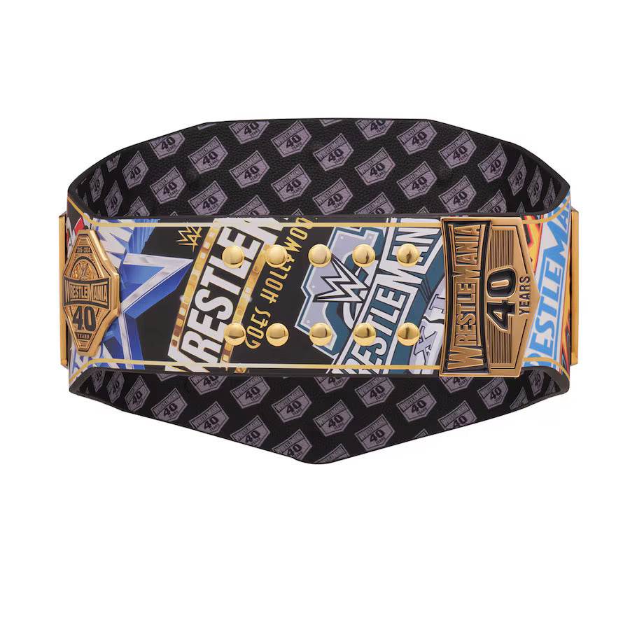 WWE Modern Era 40 Years Of WrestleMania Replica Title Belt Championship Belt WWF Belt