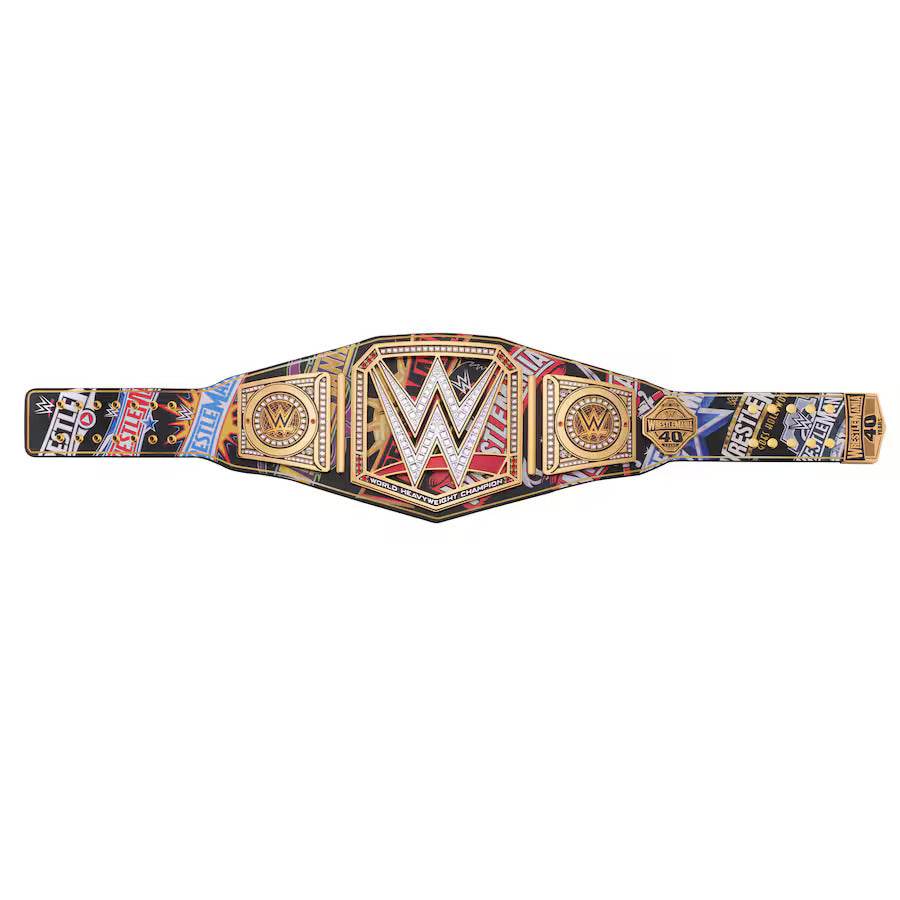 WWE Modern Era 40 Years Of WrestleMania Replica Title Belt Championship Belt WWF Belt