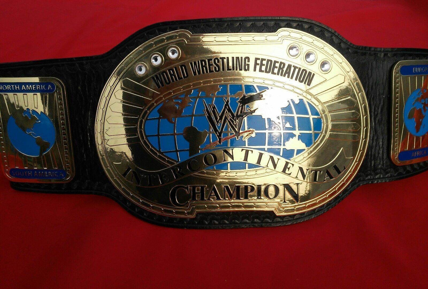 WWF Oval IC Intercontinental Championship Leather Belt Championship Belt WWF Belt