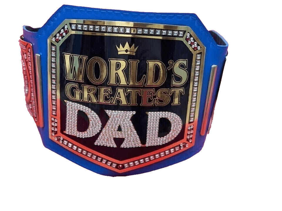 World Greatest Dad Championship Title Belt Replica Championship Belt WWF Belt