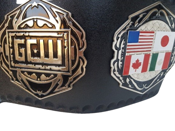 Game Changer Wrestling GCW World Championship Leather Belt Adult Brand New 2MM