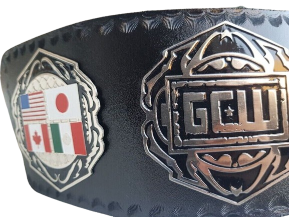 Game Changer Wrestling GCW World Championship Leather Belt Adult Brand New 2MM
