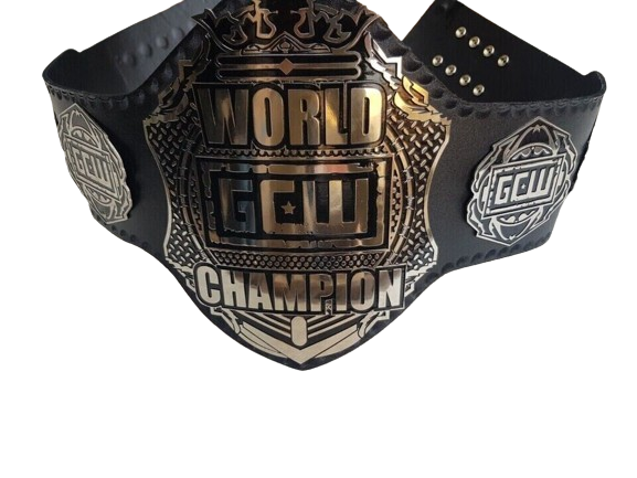 Game Changer Wrestling GCW World Championship Leather Belt Adult Brand New 2MM