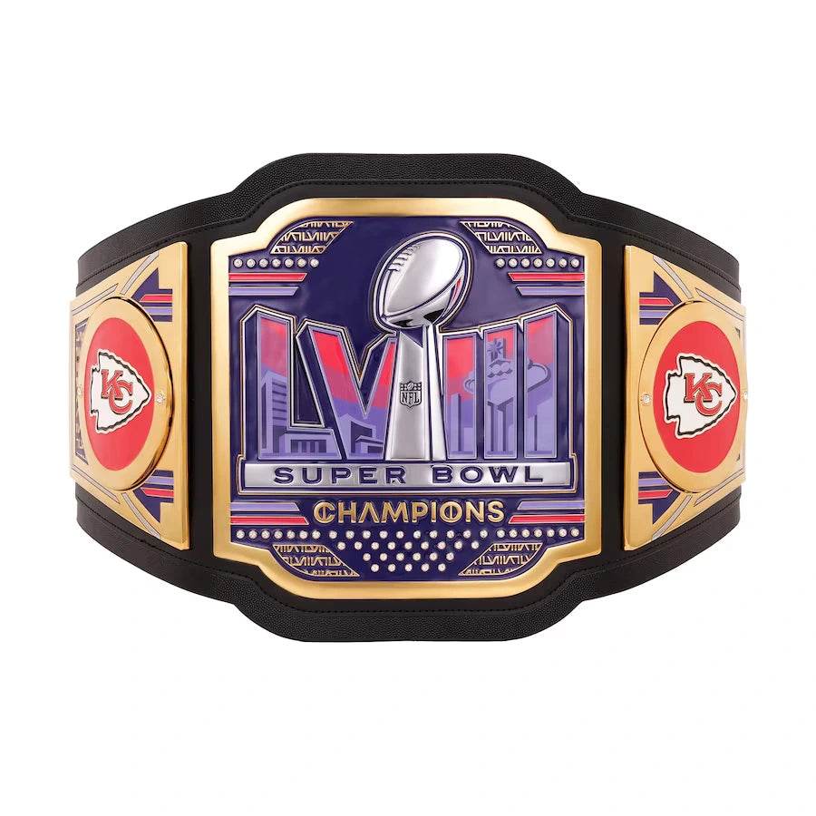 WWE Super Bowl LVIII Kansas City Chiefs Champions Legacy Belt Championship Belt WWF Belt