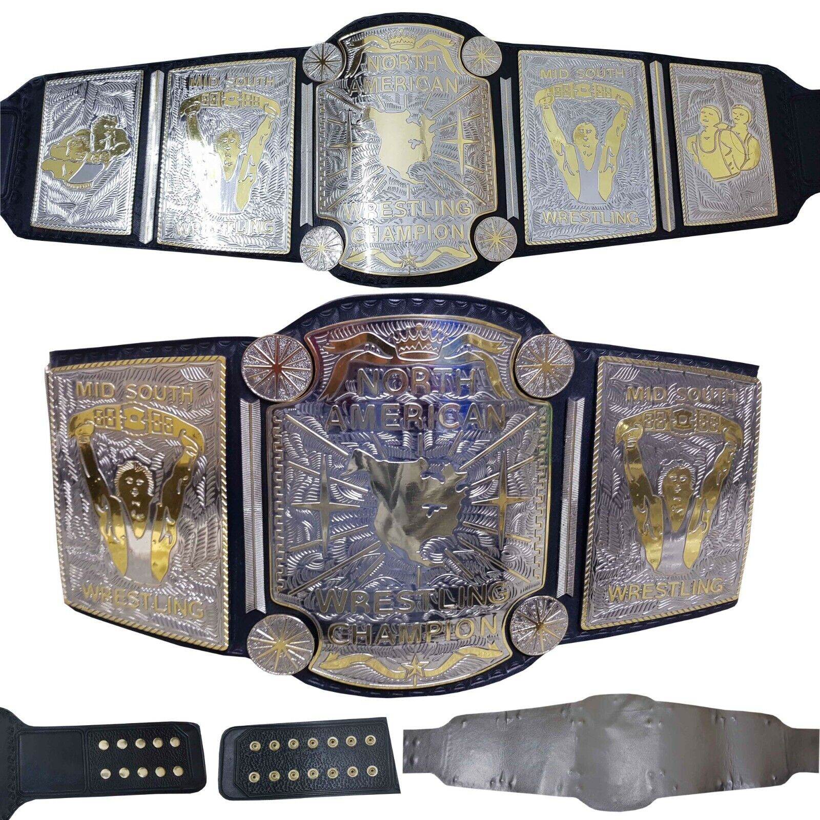 North American Mid South Wrestling Heavyweight Championship Replica Championship Belt WWF Belt