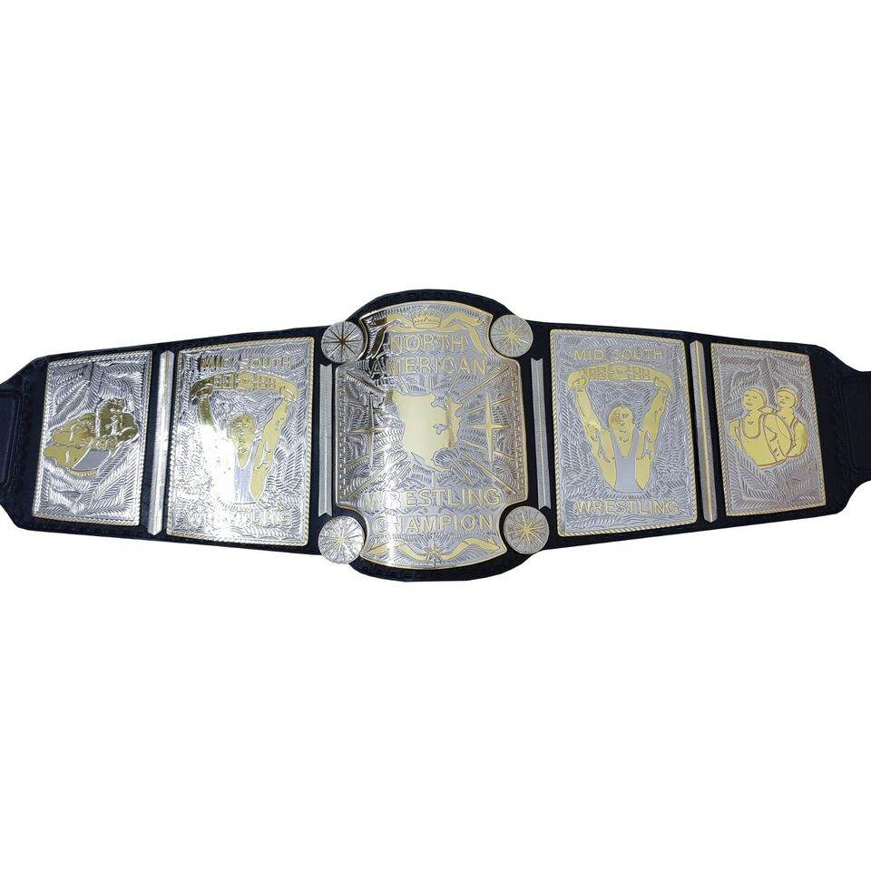 North American Mid South Wrestling Heavyweight Championship Replica Championship Belt WWF Belt