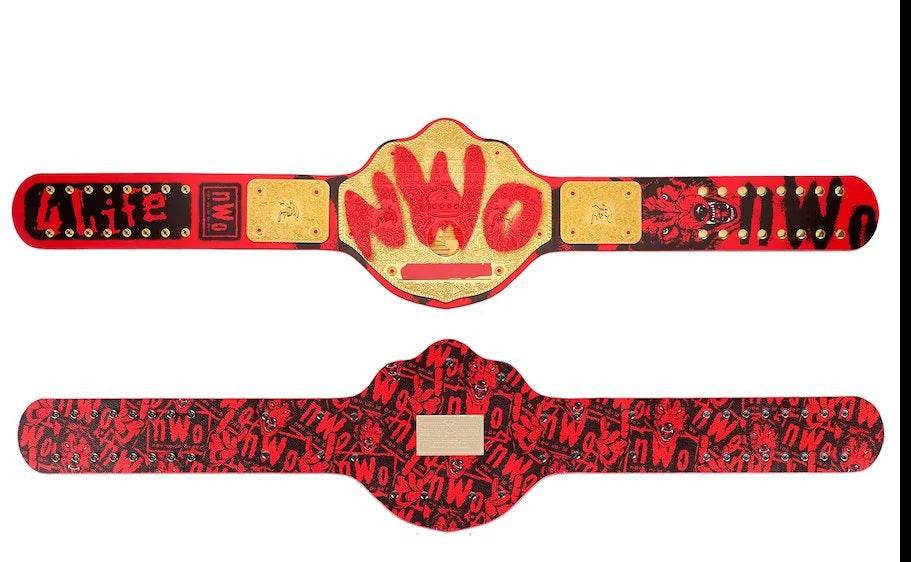 nWo Wolfpac Signature Series Championship Replica Title Belt Championship Belt WWF Belt