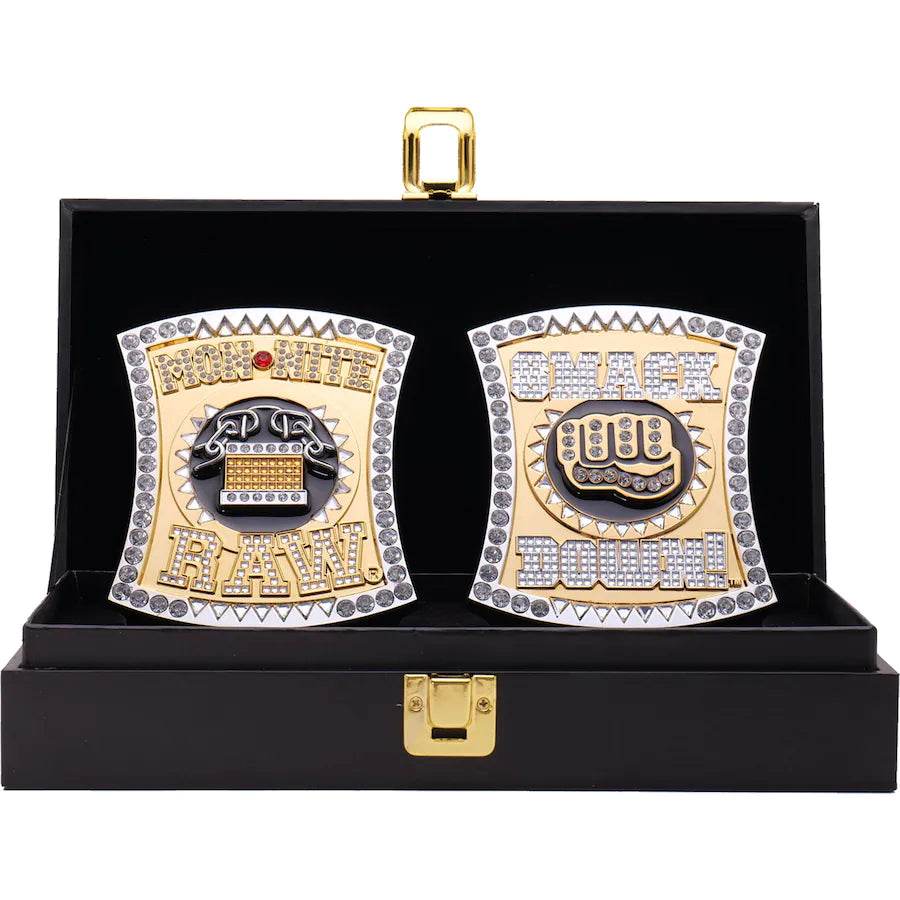 RAW and SmackDown Spinner WWE Side Plate Box Set Championship Belt WWF Belt