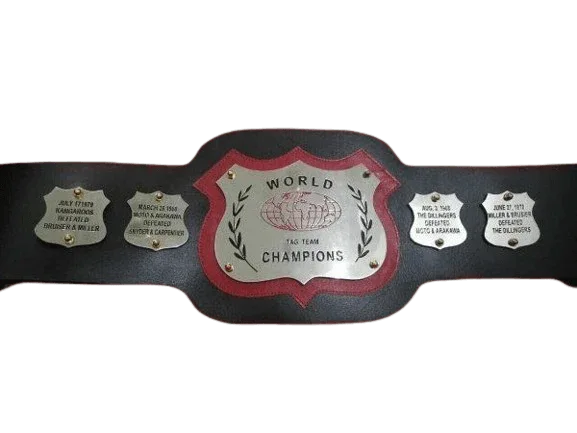Old NWA World Tag Team Championship Replica Title Belt Championship Belt WWF Belt