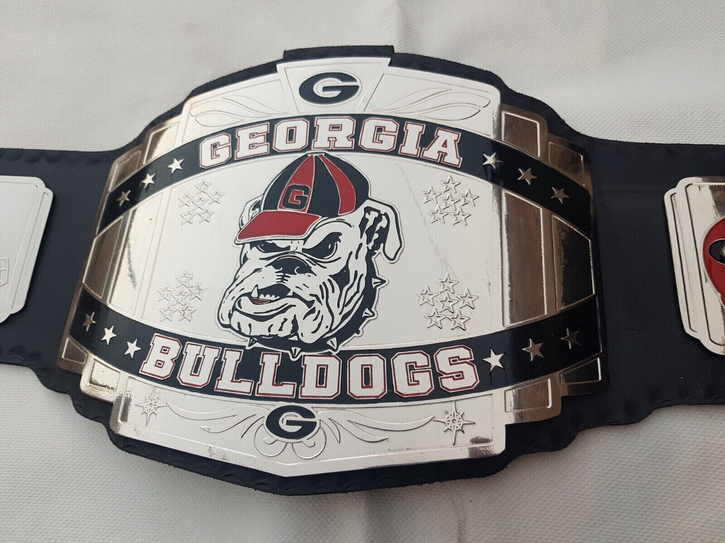 Georgia Bulldog Customized Title New Belt 2mm brass plates Black