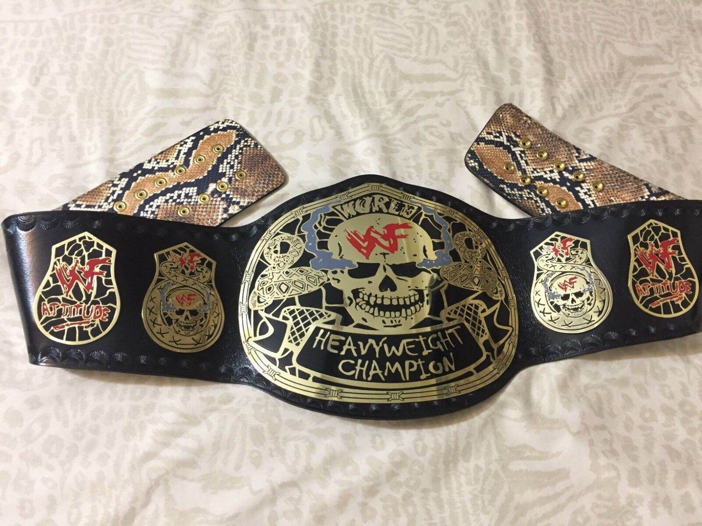 WWF Smoking Skull Championship Replica Title Belt Championship Belt WWF Belt