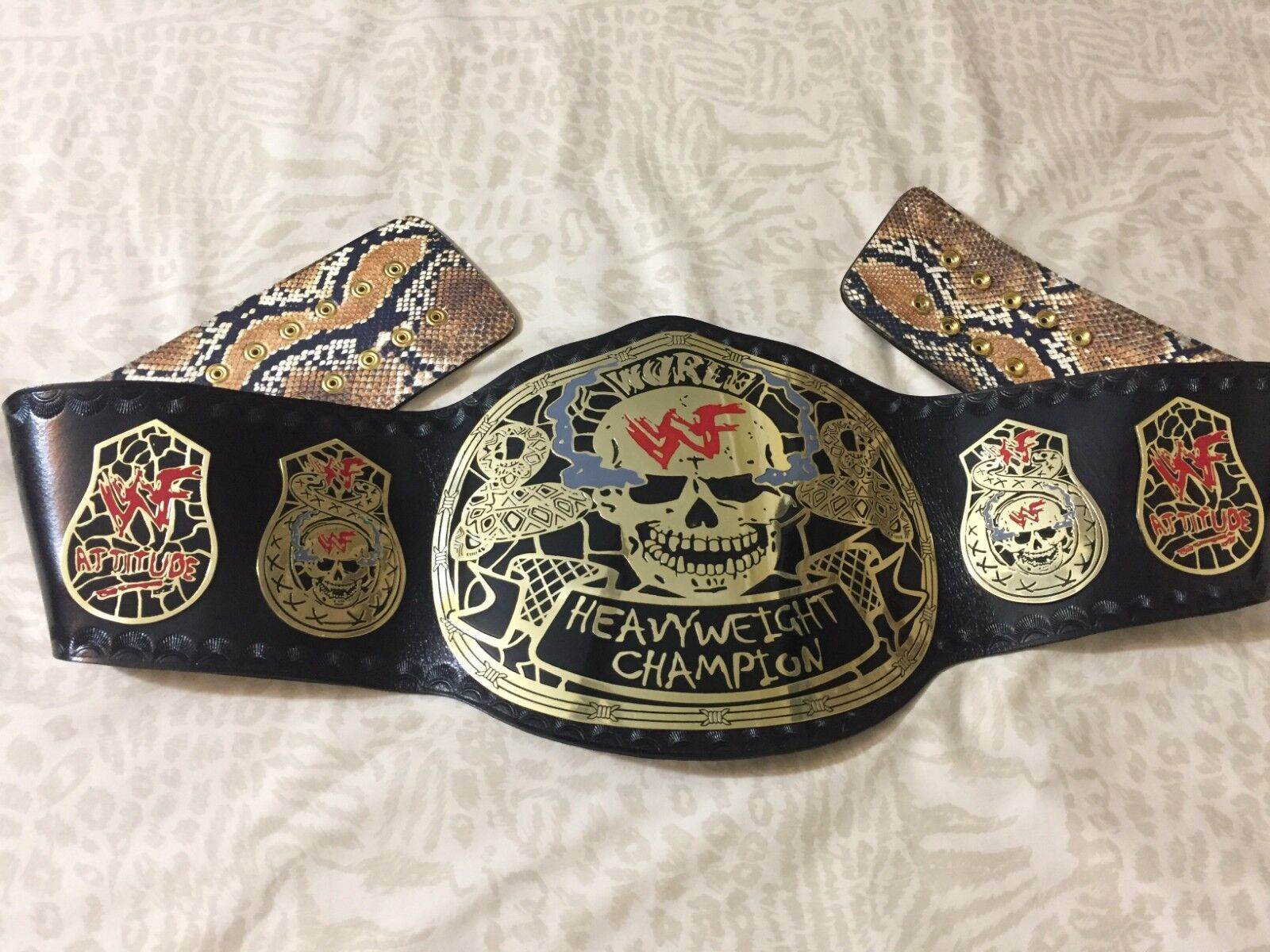 WWF Smoking Skull Championship Replica Title Belt Championship Belt WWF Belt