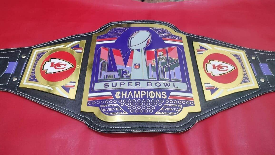 Kansas City Chiefs Edition Super Bowl LVIII Champions Legacy Title Belt Championship Belt WWF Belt