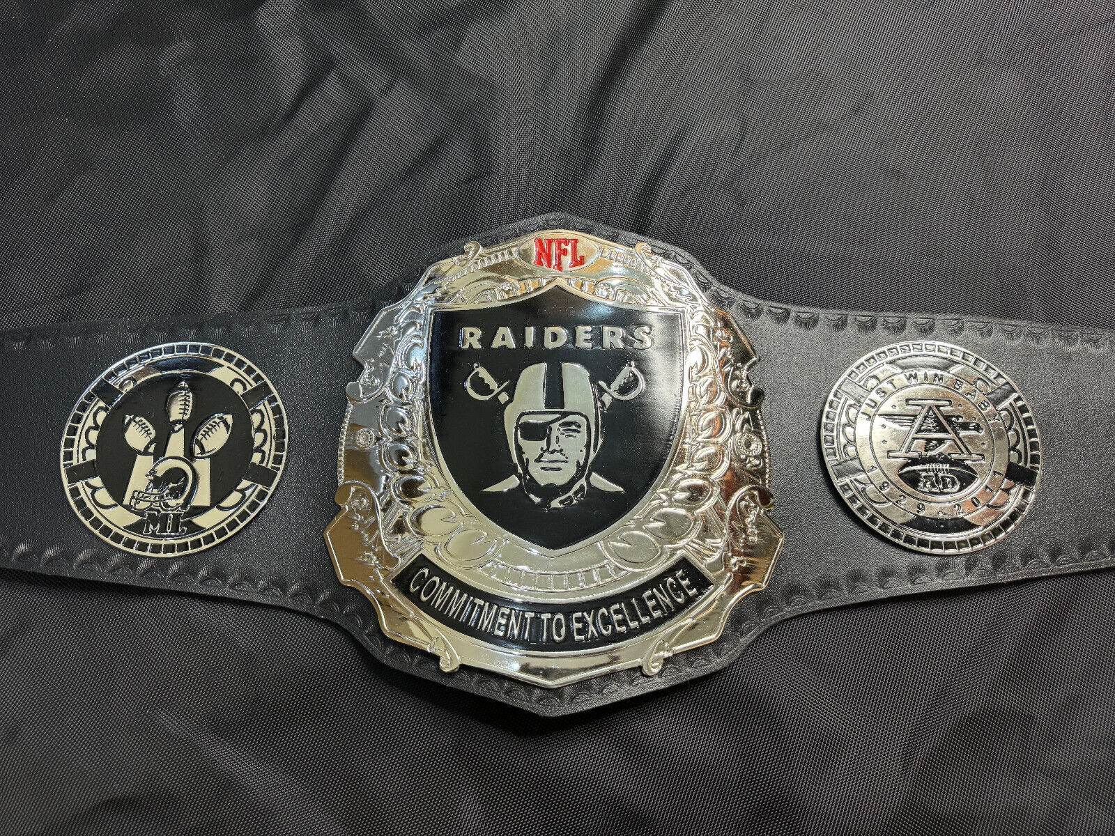 NFL Raiders Championship Belt Adult Size Replica Championship Belt WWF Belt