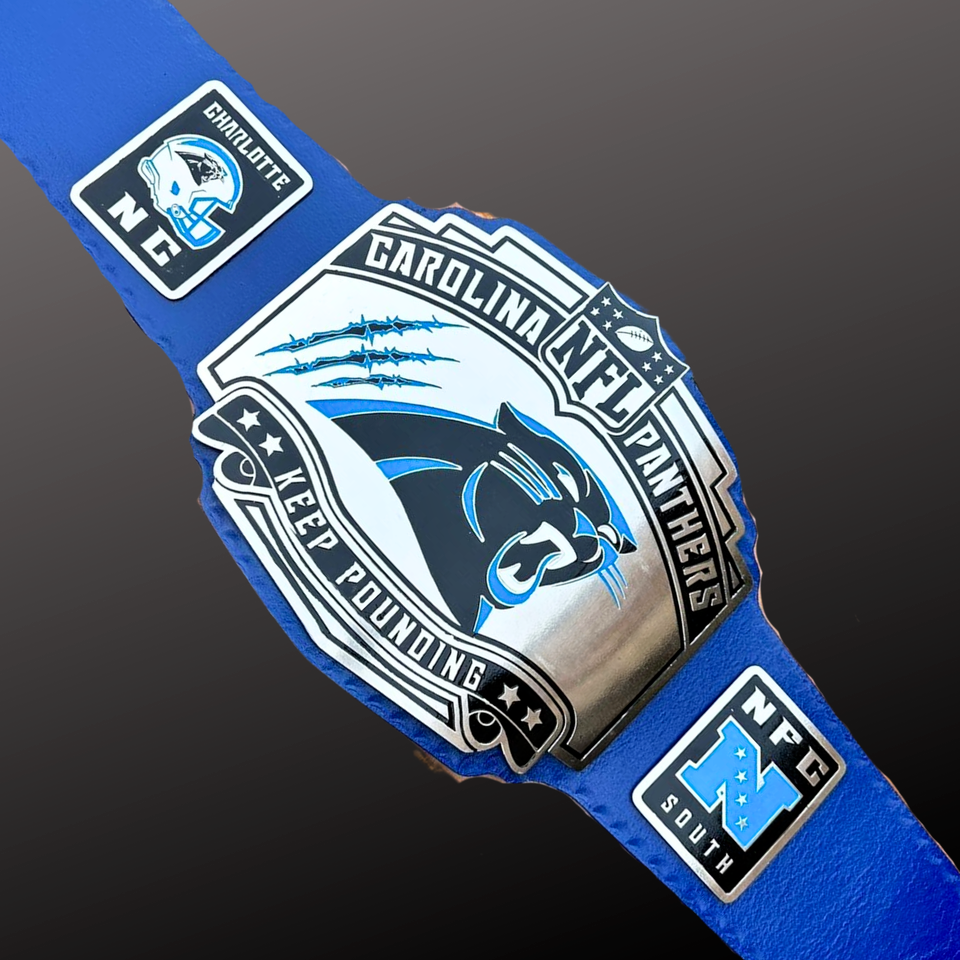 Carolina Panthers NFL Super Bowl Adult Championship Replica Belt Brass