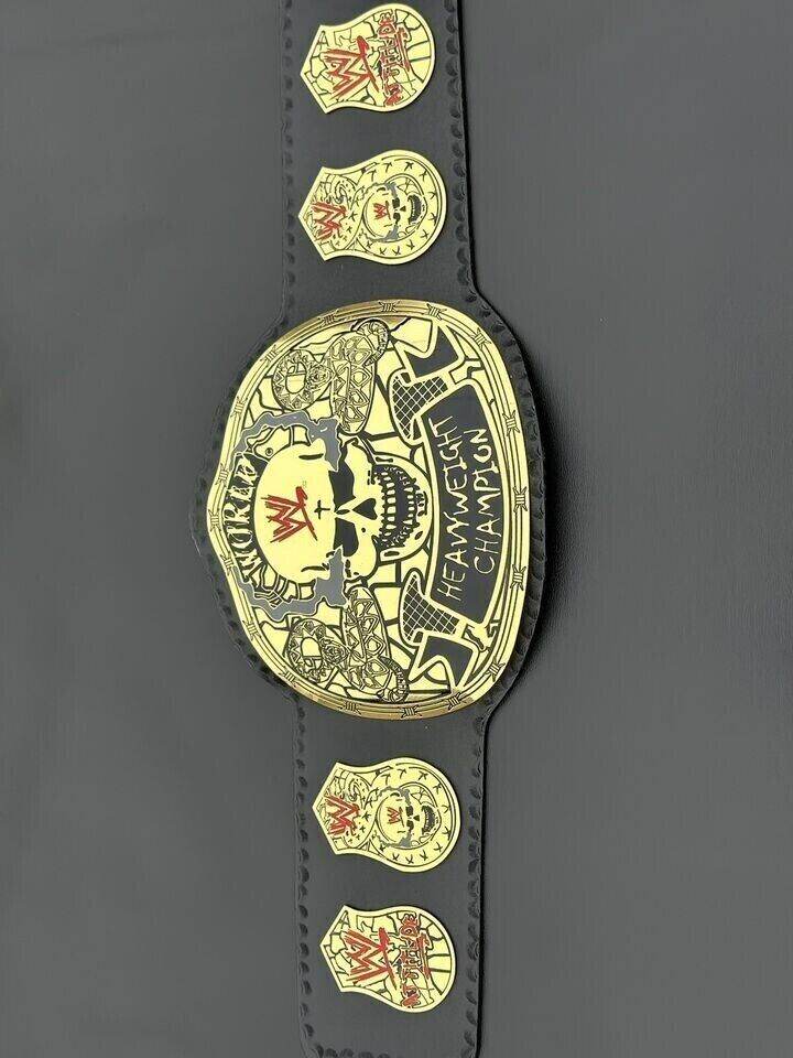 WWE World Heavyweight Championship Smoking Skull Belt Championship Belt WWF Belt