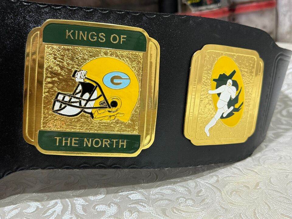 Green Bay Packers NFL Championship Wrestling Belt Brass Alloy Championship Belt WWF Belt